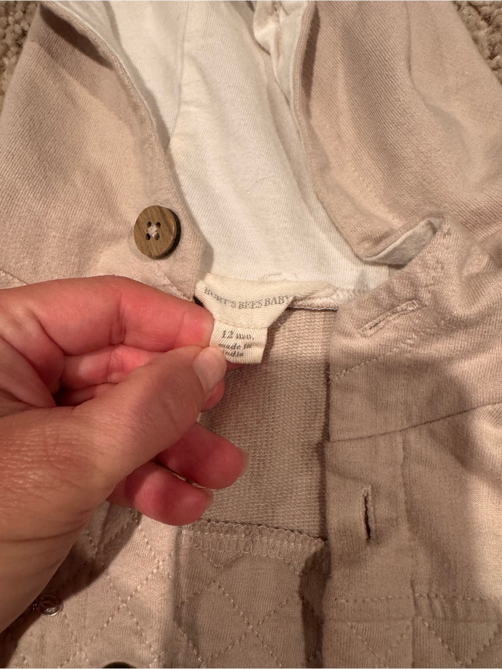 Baby Beige Hooded Jacket - Burts Bees Baby